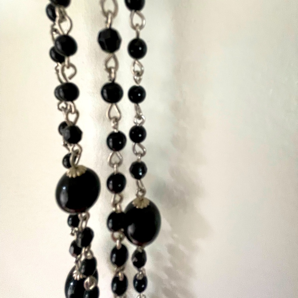 Black and silver necklace